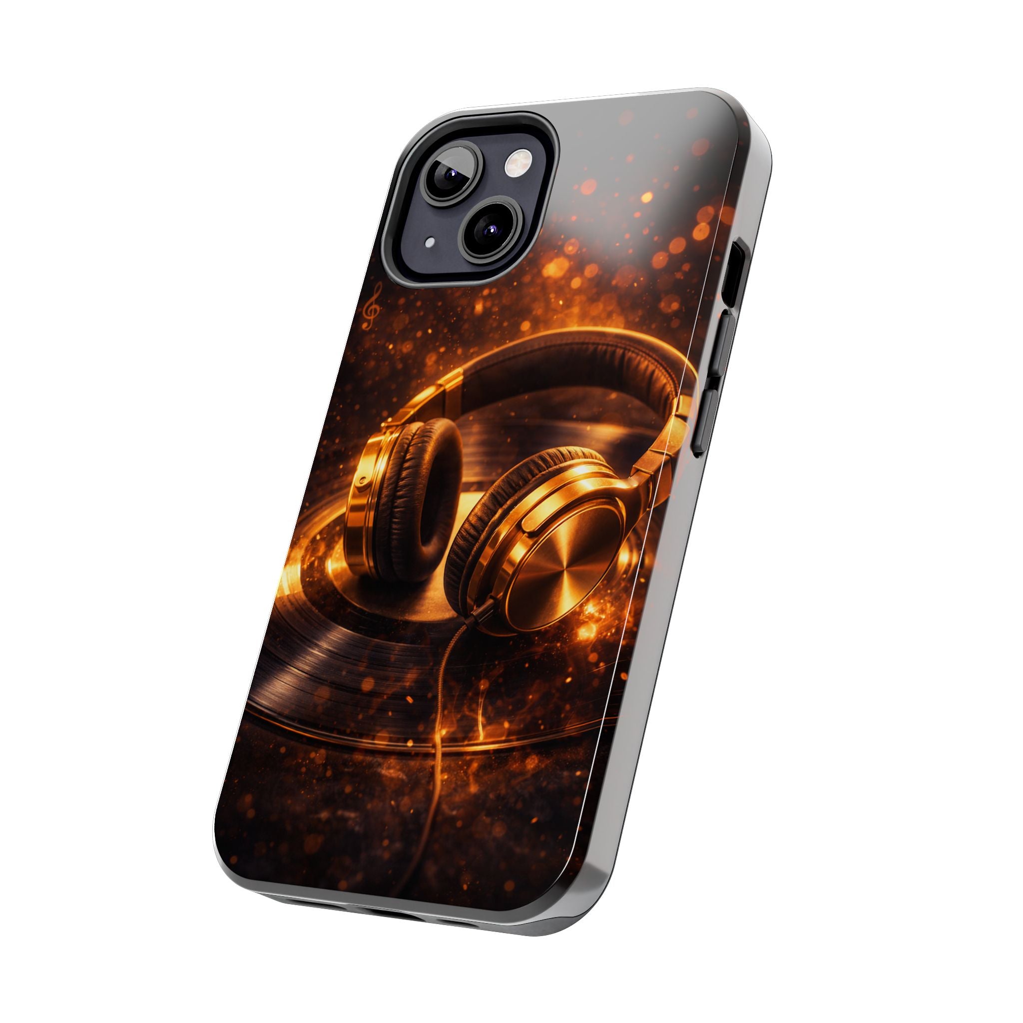 Gold Headphones Tough Phone Case | Music Lover Protective Case product image 55