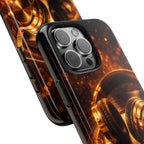 Gold Headphones Tough Phone Case | Music Lover Protective Case product image 96