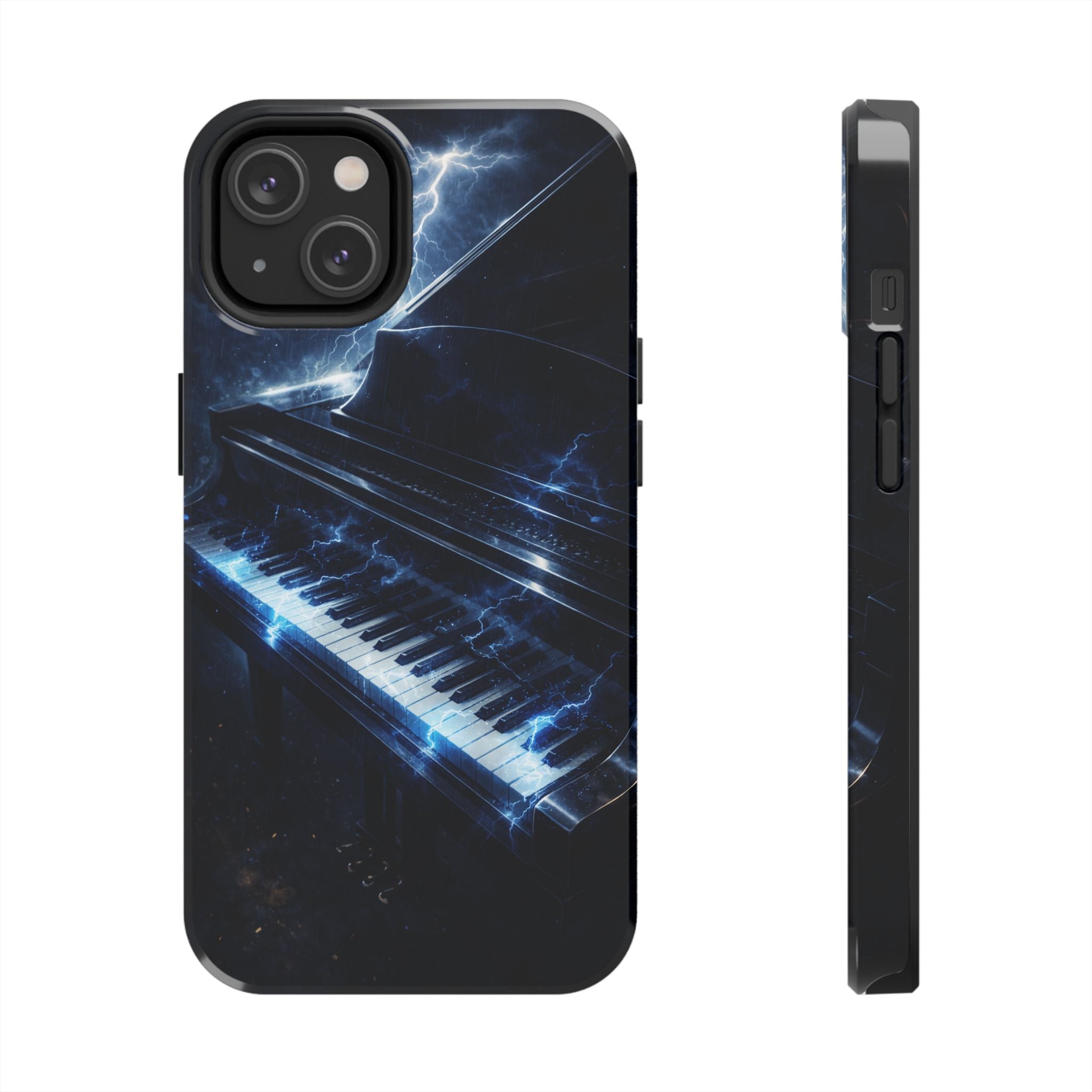Piano Lightning Tough Phone Case | Electric Blue Keyboard Protective Case product image 12