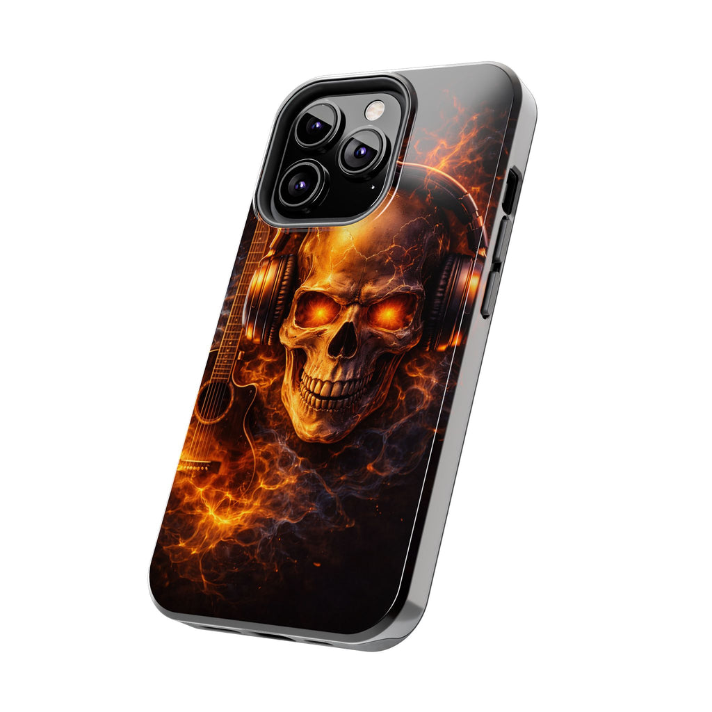Flaming Skull Tough Phone Case | Guitar & Rock Lover Design product image 61