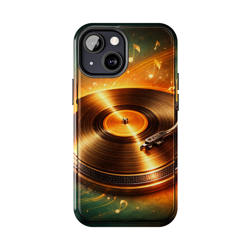Golden Vinyl Grooves Tough Phone Case | Music Lover's Statement product image 57