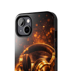 Gold Headphones Tough Phone Case | Music Lover Protective Case product image 56