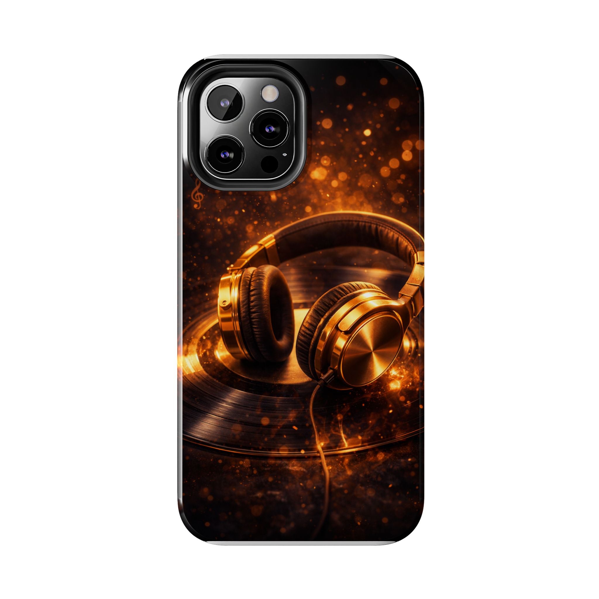 Gold Headphones Tough Phone Case | Music Lover Protective Case product image 51