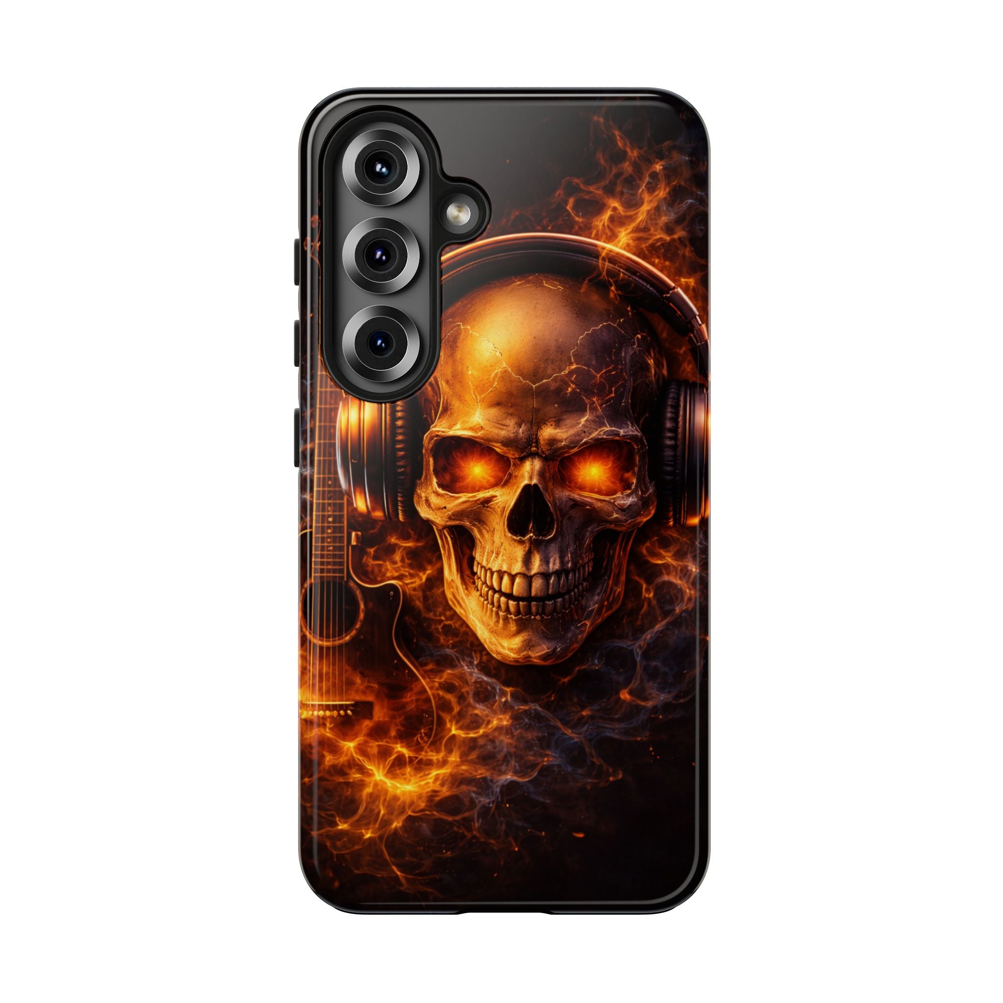 Flaming Skull Tough Phone Case | Guitar & Rock Lover Design product image 28