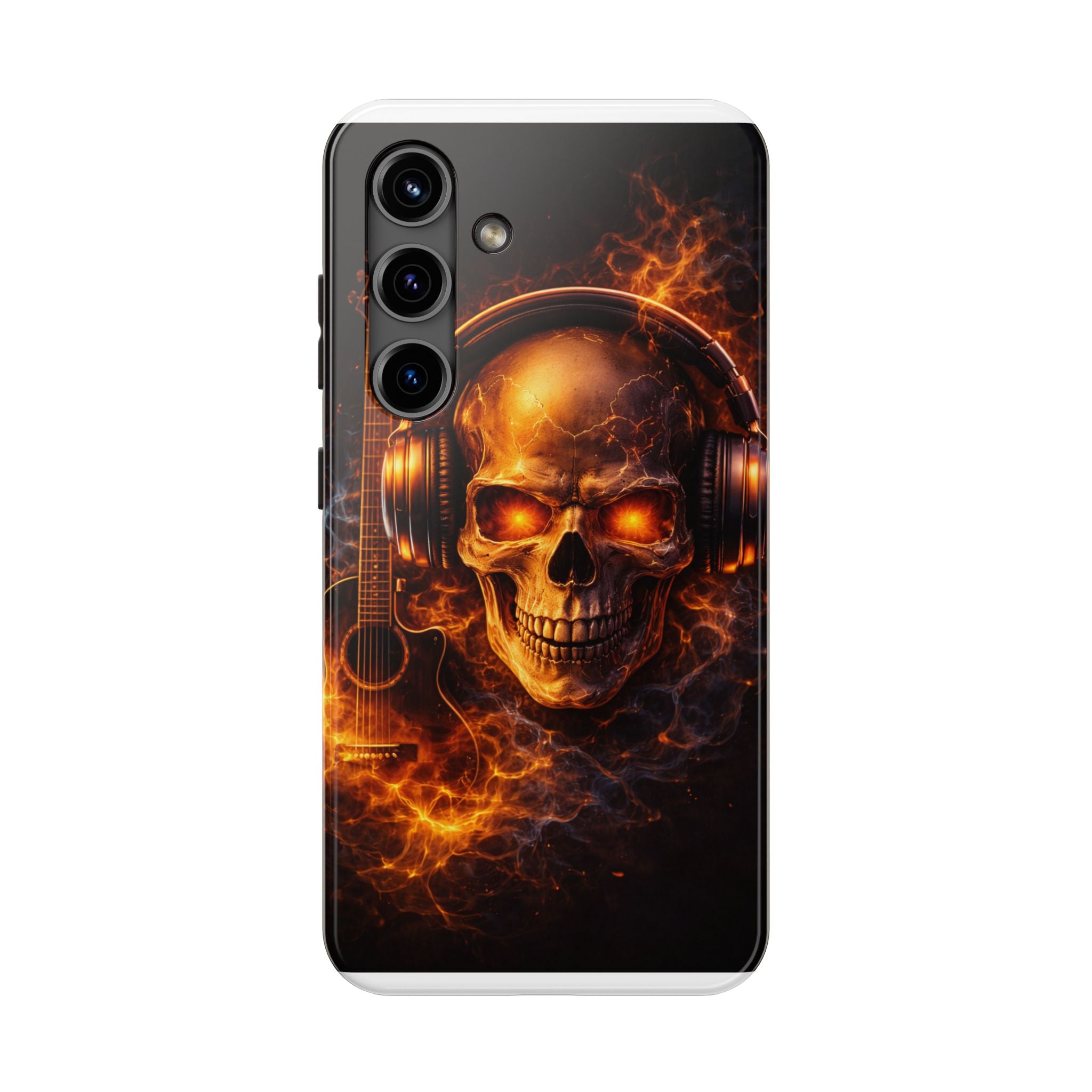 Flaming Skull Tough Phone Case | Guitar & Rock Lover Design product image 20
