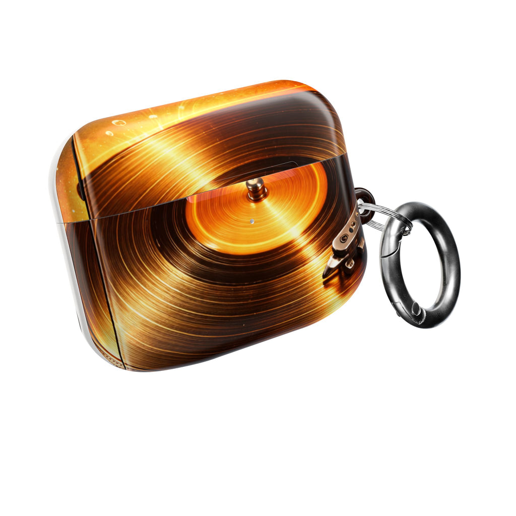 Golden Vinyl Grooves AirPods Case | Wireless Earbuds Protection product image 8
