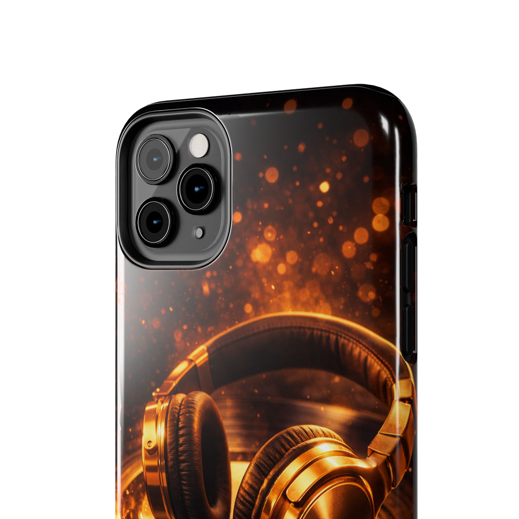 Gold Headphones Tough Phone Case | Music Lover Protective Case product image 41