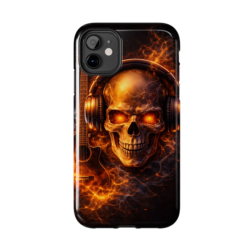 Flaming Skull Tough Phone Case | Guitar & Rock Lover Design product image 33