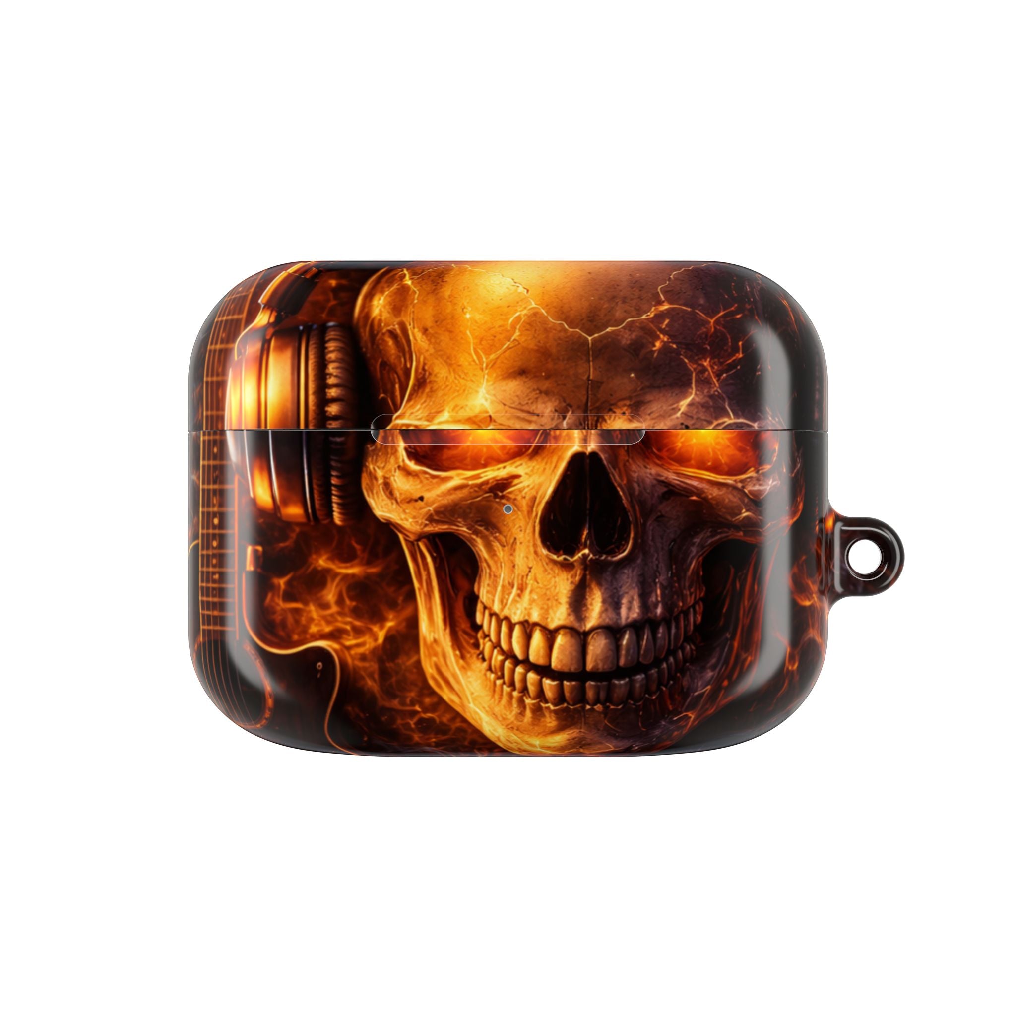Flaming Skull AirPods Case | Wireless Earbuds Protection product image 1