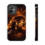 Gold Headphones Tough Phone Case | Music Lover Protective Case product image 5