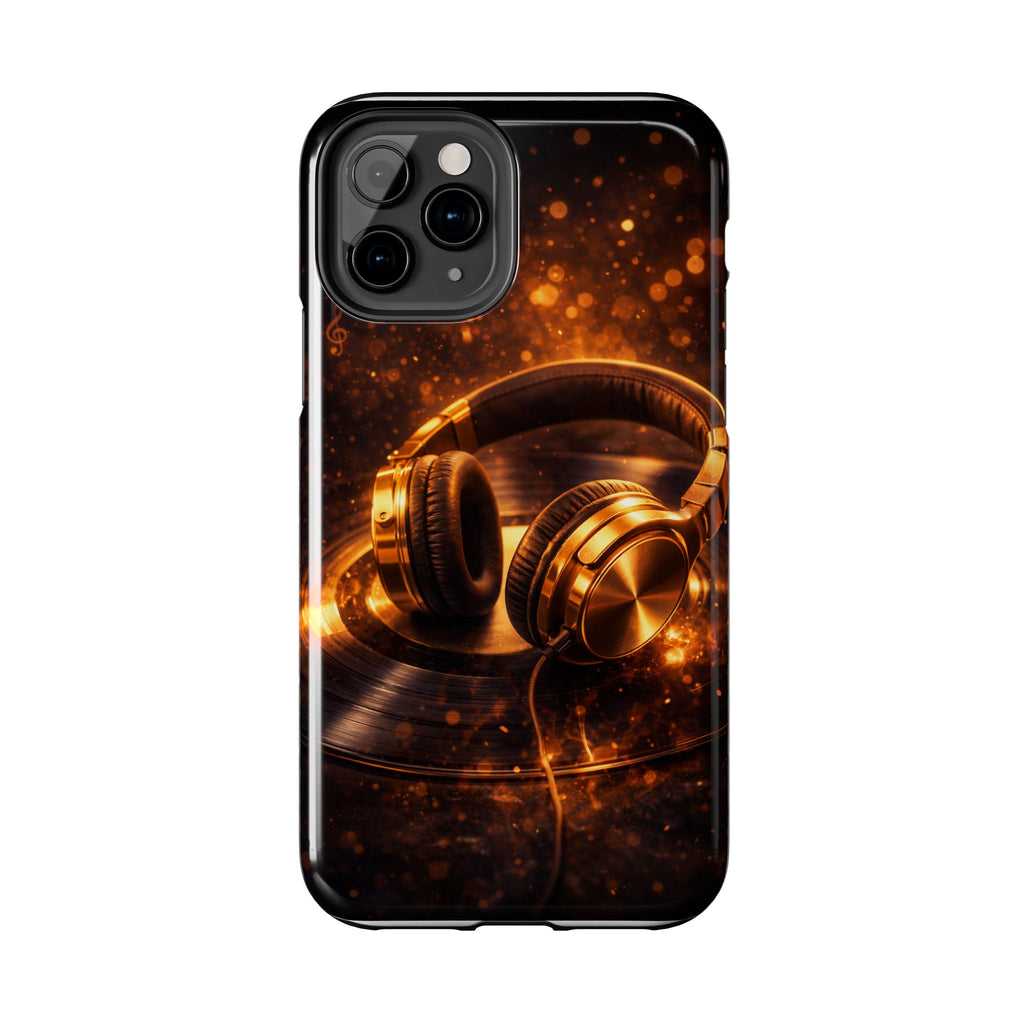 Gold Headphones Tough Phone Case | Music Lover Protective Case product image 36