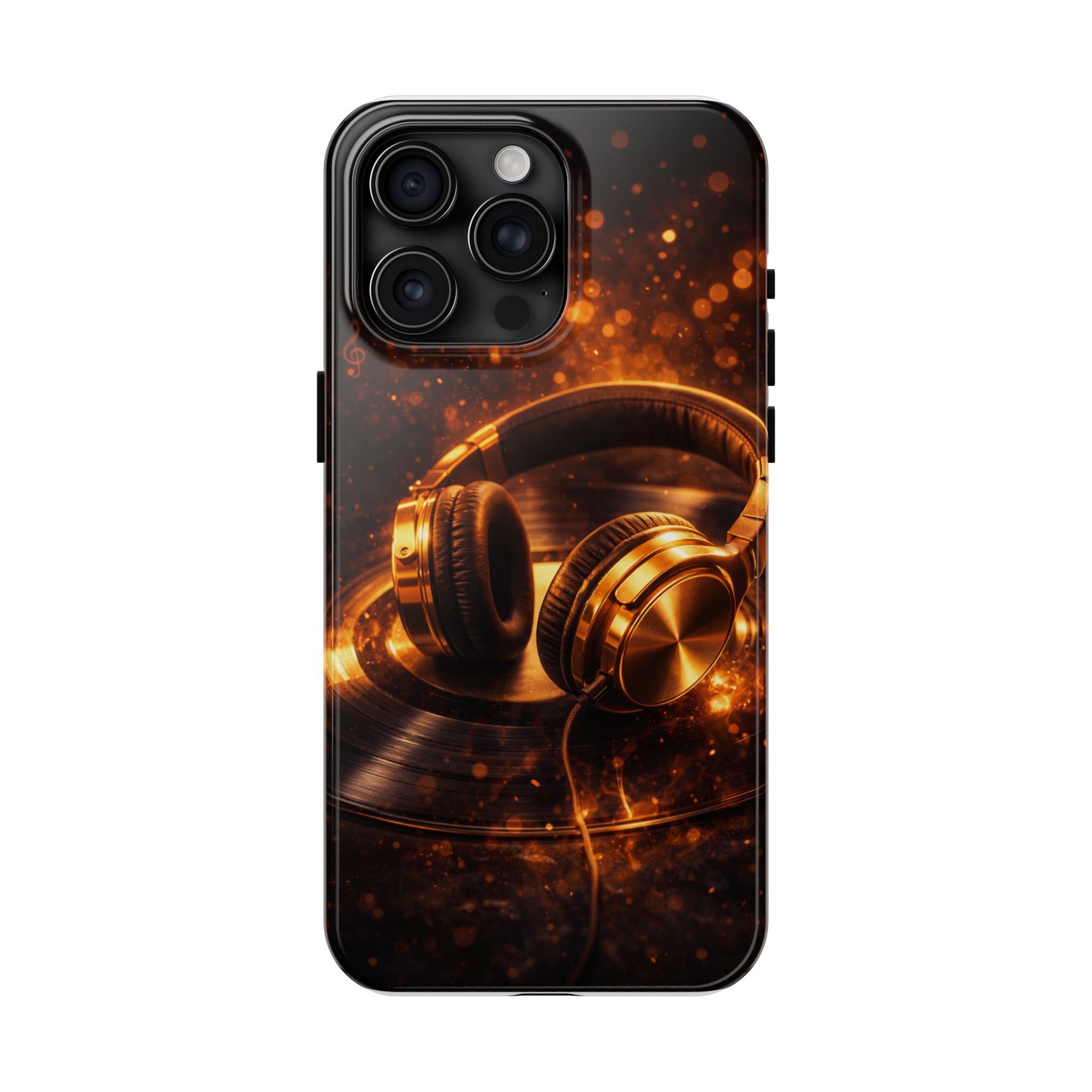 Gold Headphones Tough Phone Case | Music Lover Protective Case product image 19