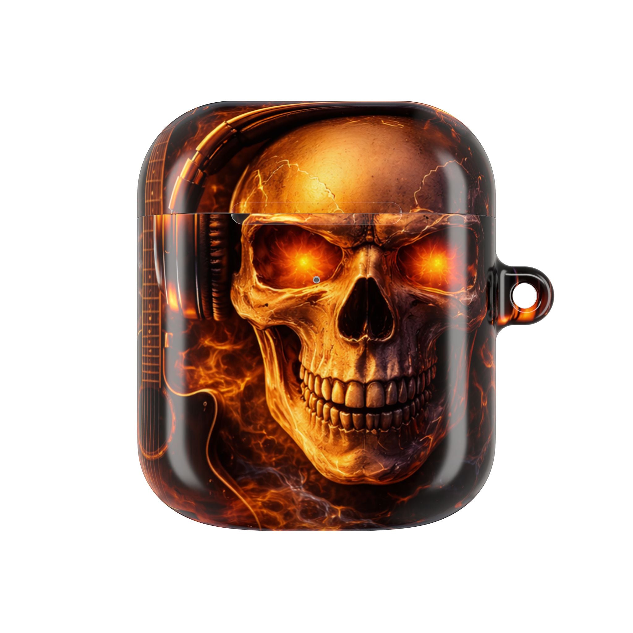 Flaming Skull AirPods Case | Wireless Earbuds Protection product image 3