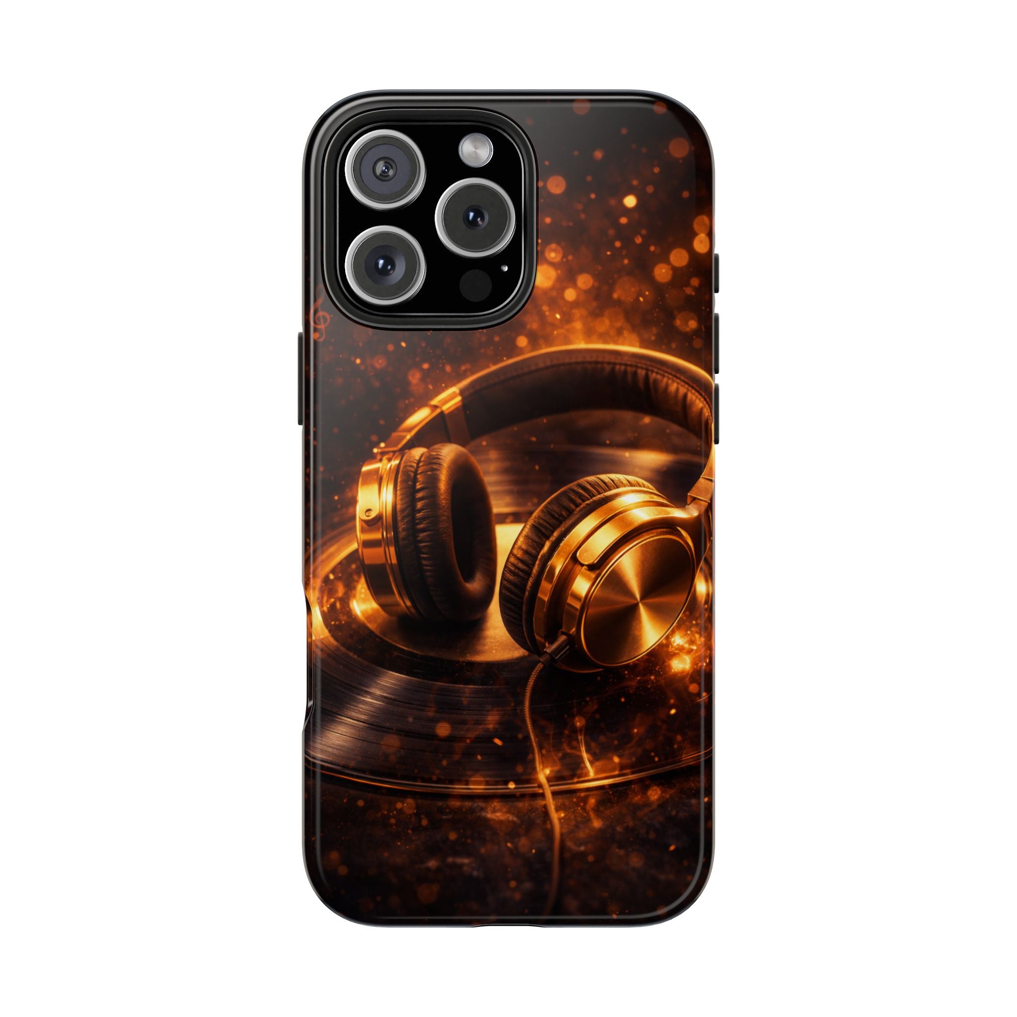 Gold Headphones Tough Phone Case | Music Lover Protective Case product image 25