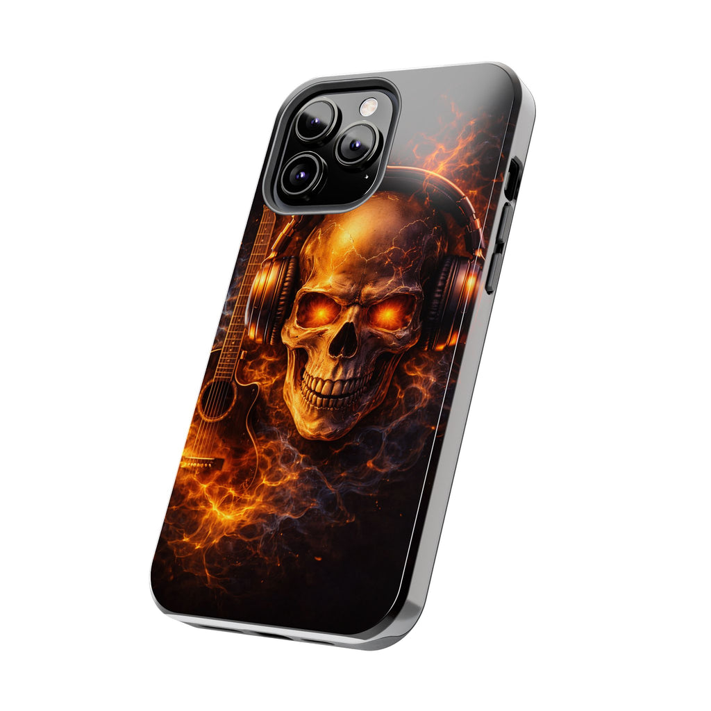 Flaming Skull Tough Phone Case | Guitar & Rock Lover Design product image 64