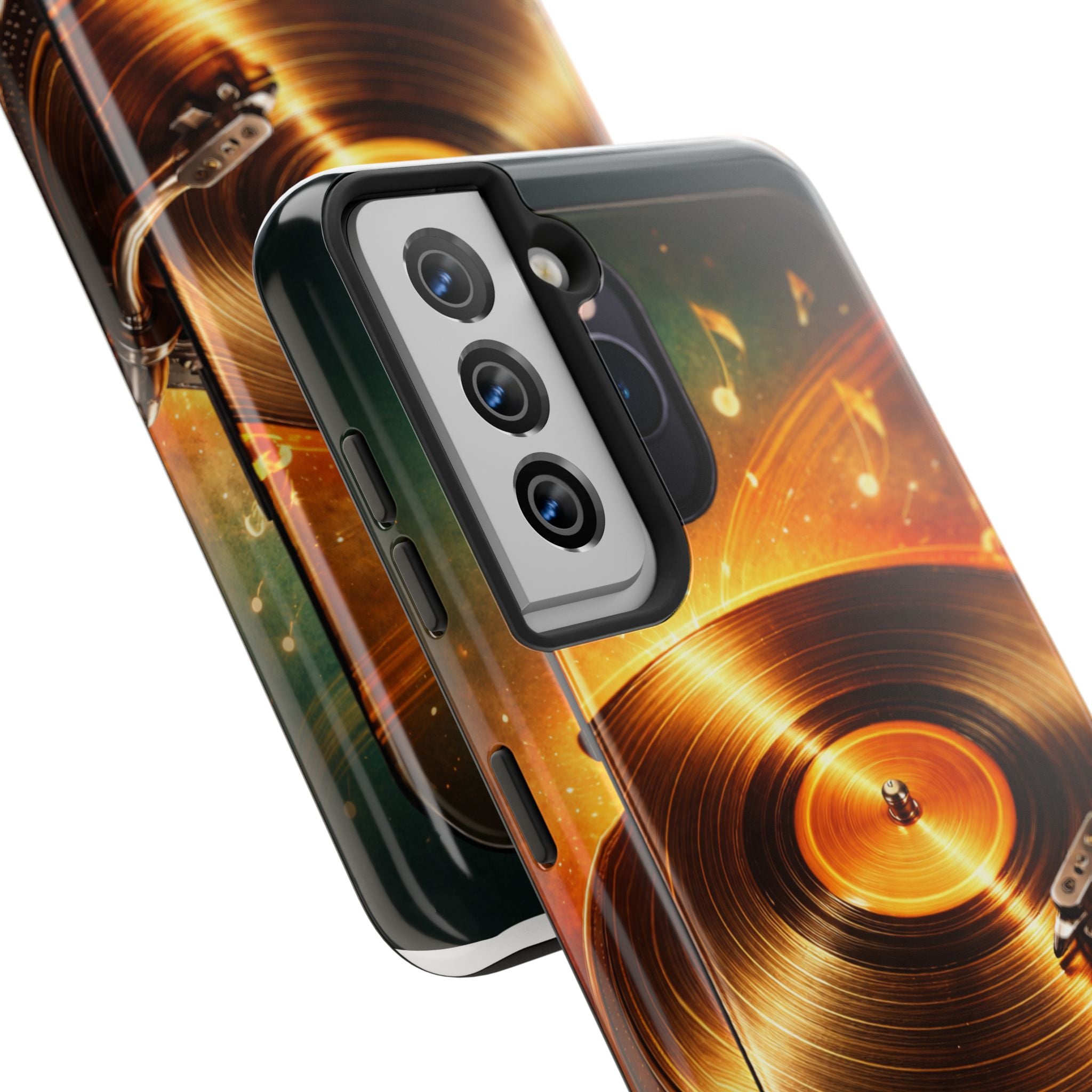 Golden Vinyl Grooves Tough Phone Case | Music Lover's Statement product image 91