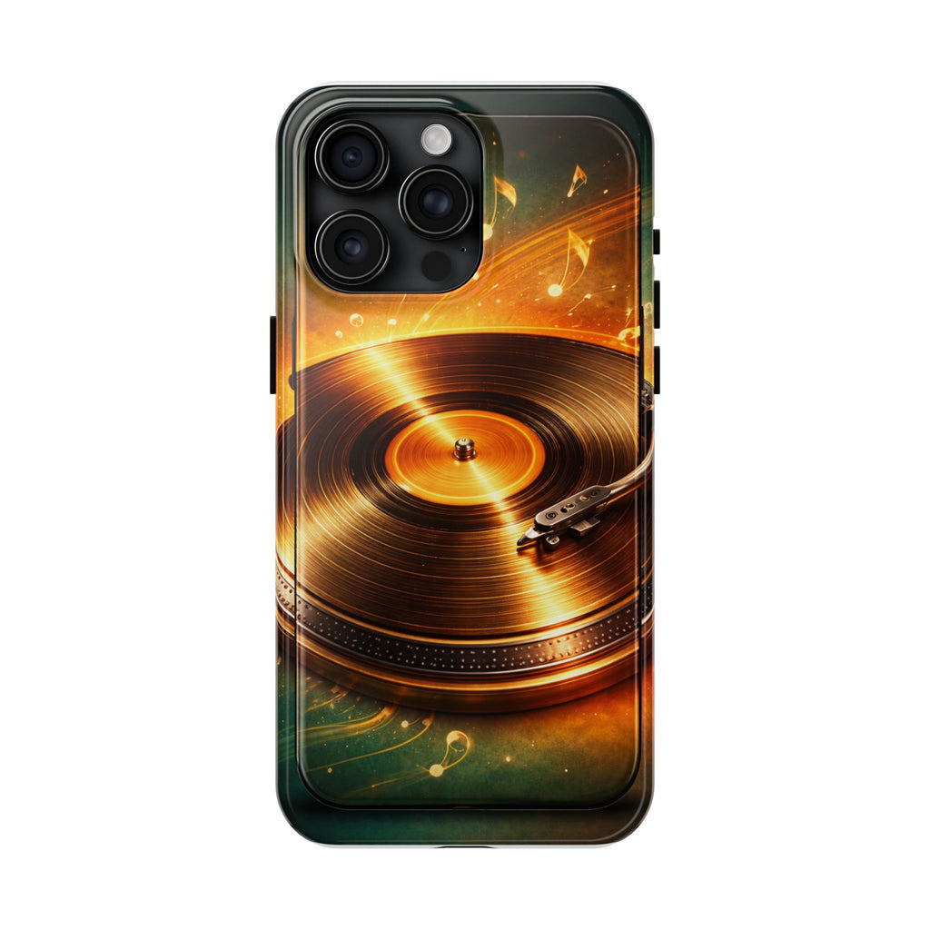 Golden Vinyl Grooves Tough Phone Case | Music Lover's Statement product image 19