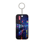 Neon Cityscape Keychain — Cyberpunk Double-Sided Keychain Charm product image 2