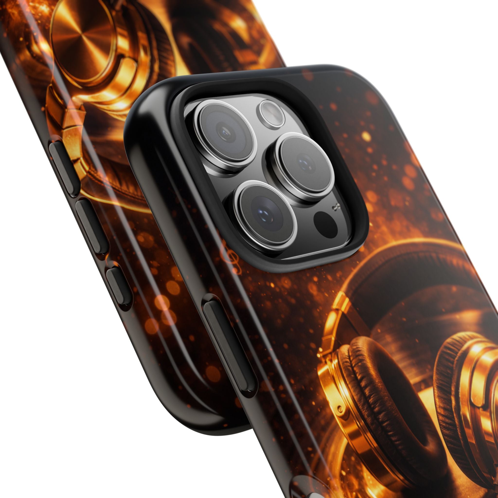Gold Headphones Tough Phone Case | Music Lover Protective Case product image 94
