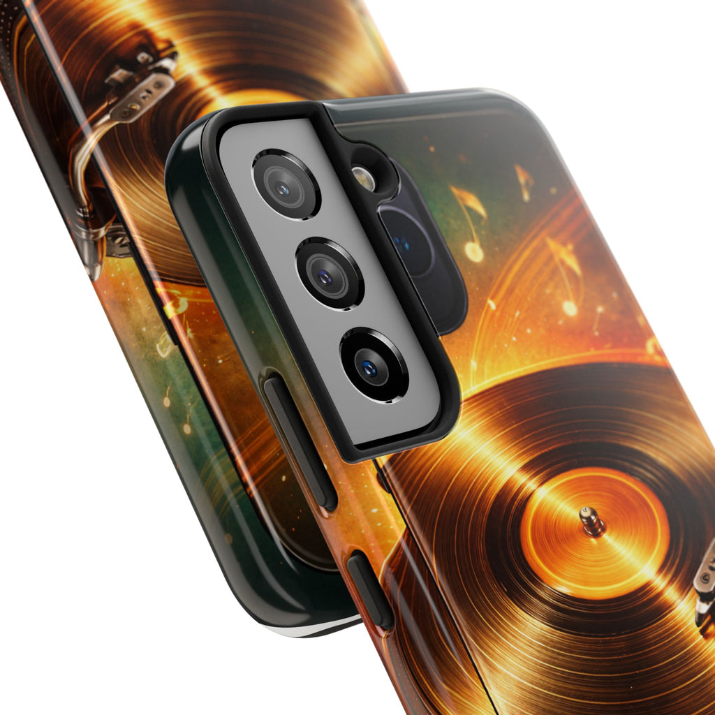 Golden Vinyl Grooves Tough Phone Case | Music Lover's Statement product image 88