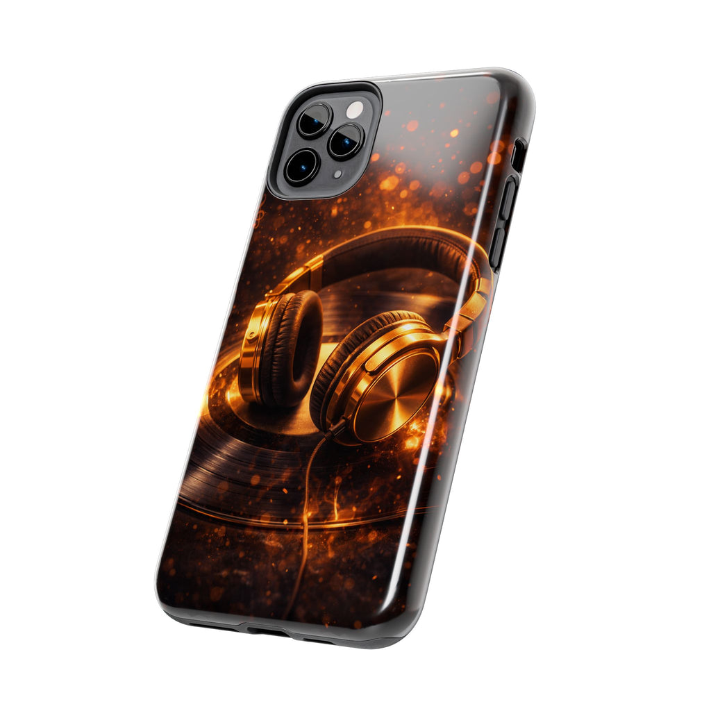 Gold Headphones Tough Phone Case | Music Lover Protective Case product image 40