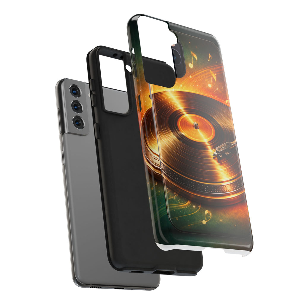 Golden Vinyl Grooves Tough Phone Case | Music Lover's Statement product image 93