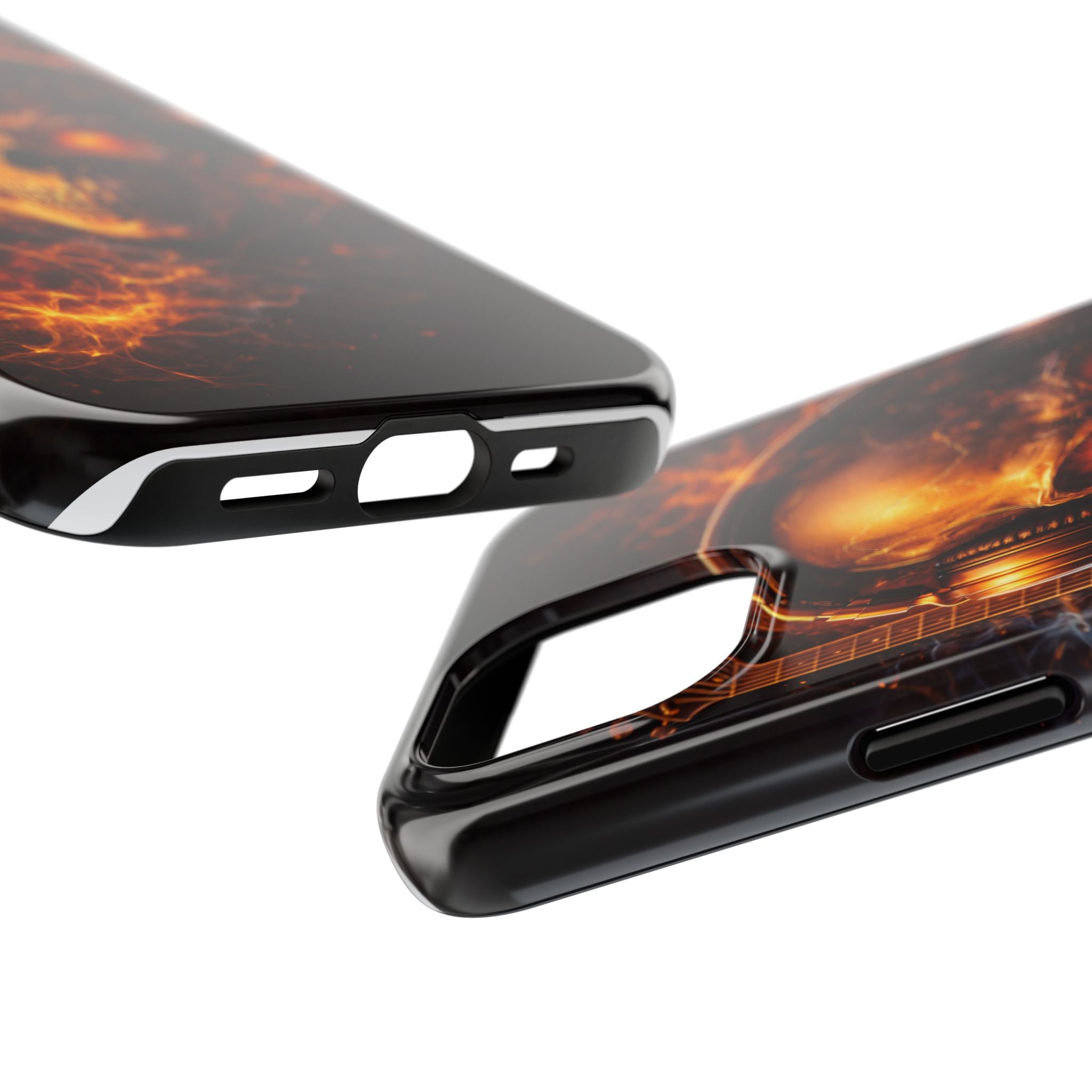 Flaming Skull Tough Phone Case | Guitar & Rock Lover Design product image 71
