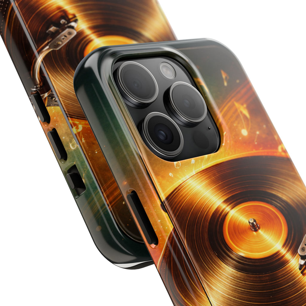 Golden Vinyl Grooves Tough Phone Case | Music Lover's Statement product image 73