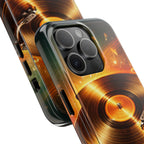 Golden Vinyl Grooves Tough Phone Case | Music Lover's Statement product image 73