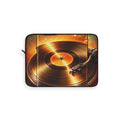 Golden Vinyl Grooves Laptop Sleeve | Groove on the Go product image 1