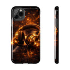 Gold Headphones Tough Phone Case | Music Lover Protective Case product image 3