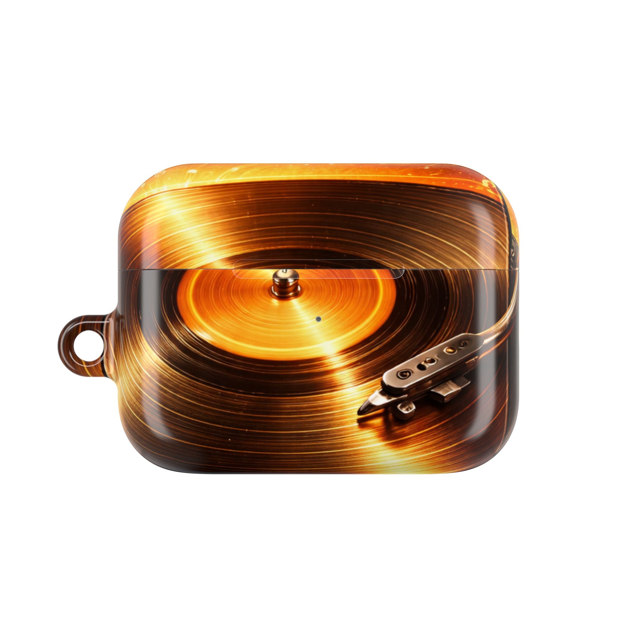 Golden Vinyl Grooves AirPods Case | Wireless Earbuds Protection product image 2