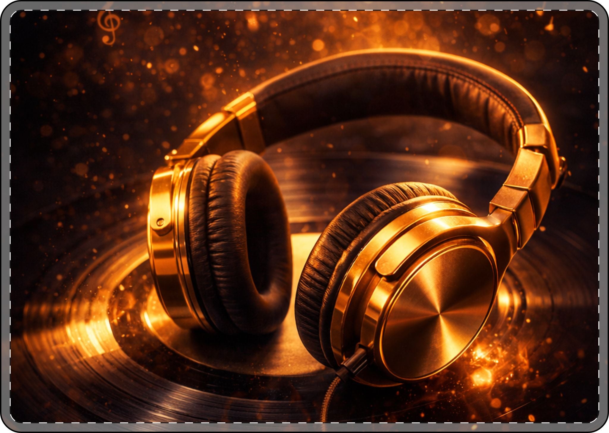 Gold Headphones MacBook Case | Golden Sound System product image 4