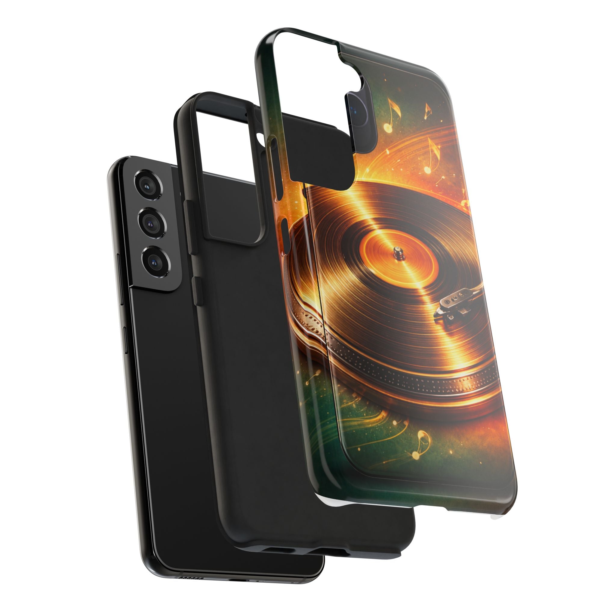 Golden Vinyl Grooves Tough Phone Case | Music Lover's Statement product image 90