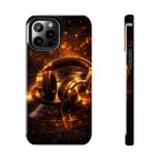 Gold Headphones Tough Phone Case | Music Lover Protective Case product image 7