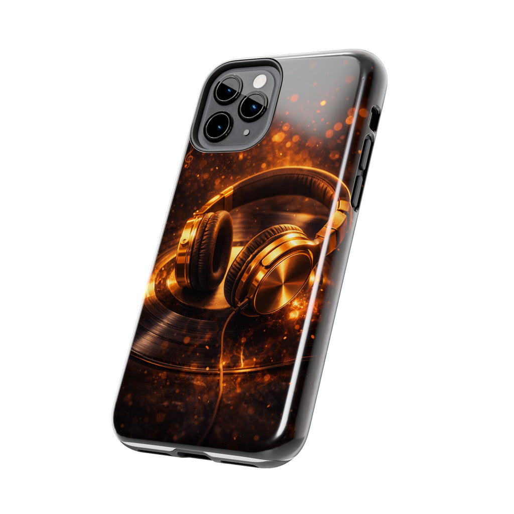 Gold Headphones Tough Phone Case | Music Lover Protective Case product image 37