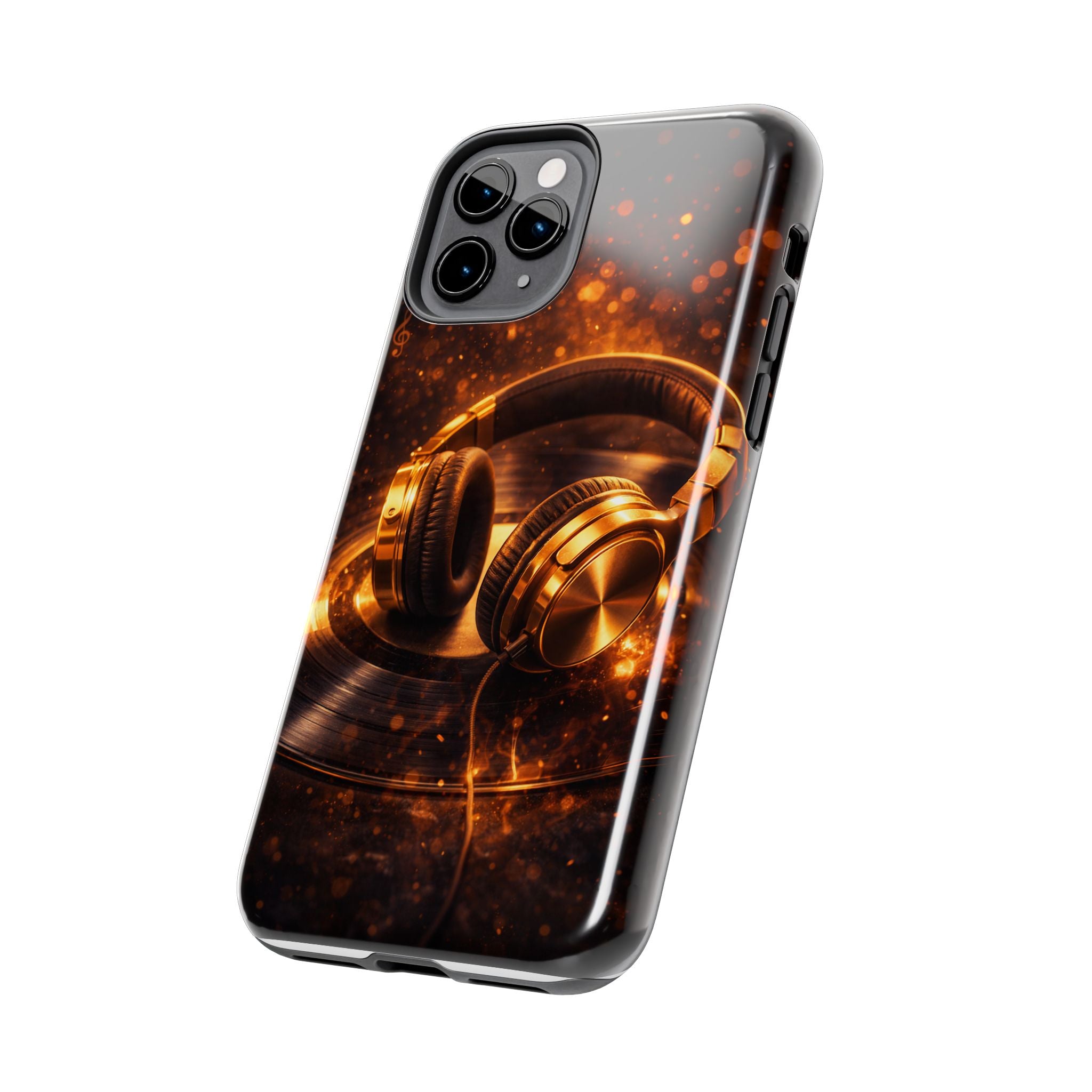 Gold Headphones Tough Phone Case | Music Lover Protective Case product image 37