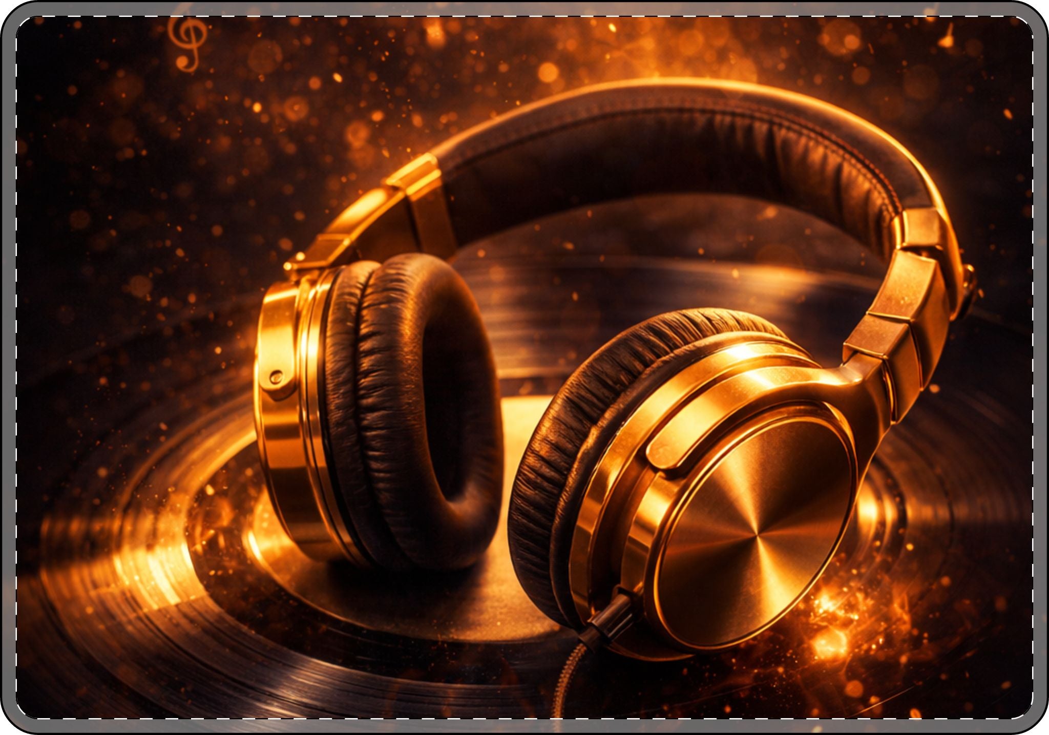 Gold Headphones MacBook Case | Golden Sound System product image 2