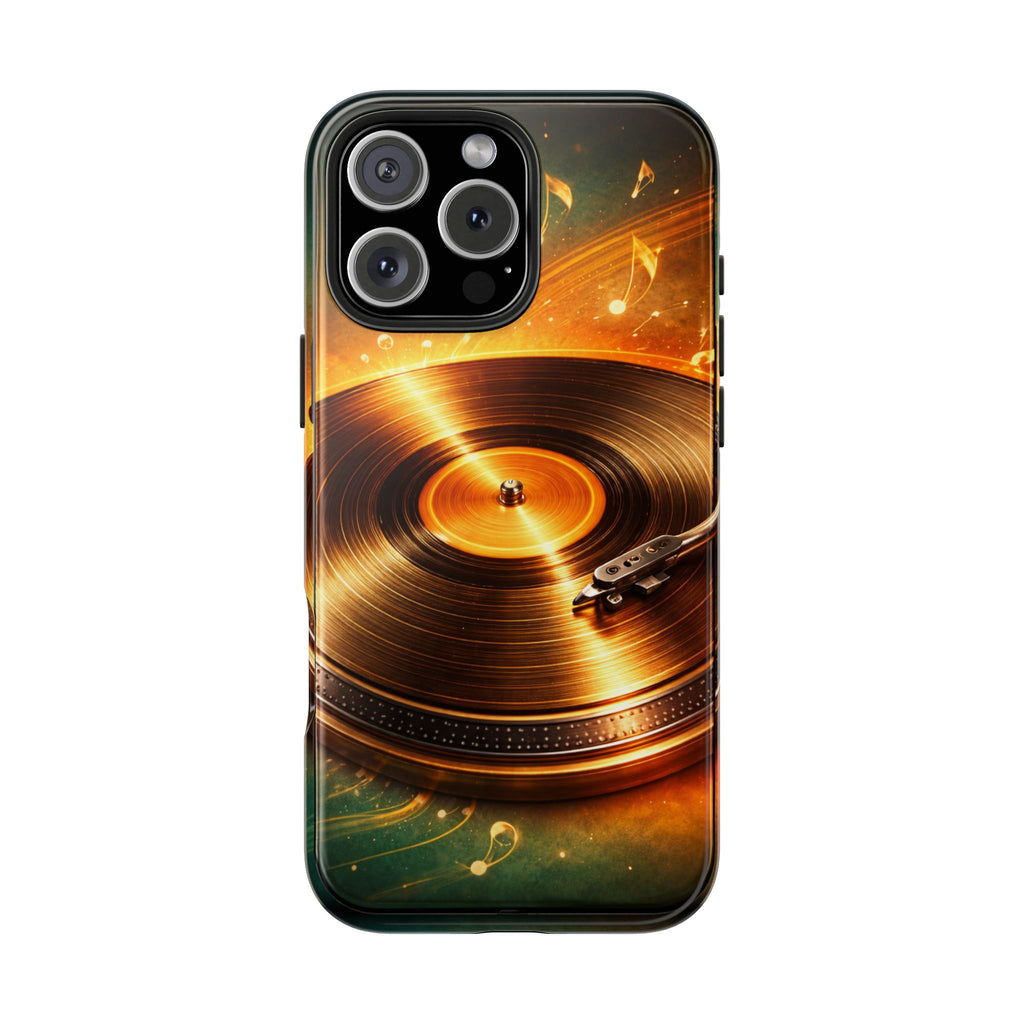 Golden Vinyl Grooves Tough Phone Case | Music Lover's Statement product image 25
