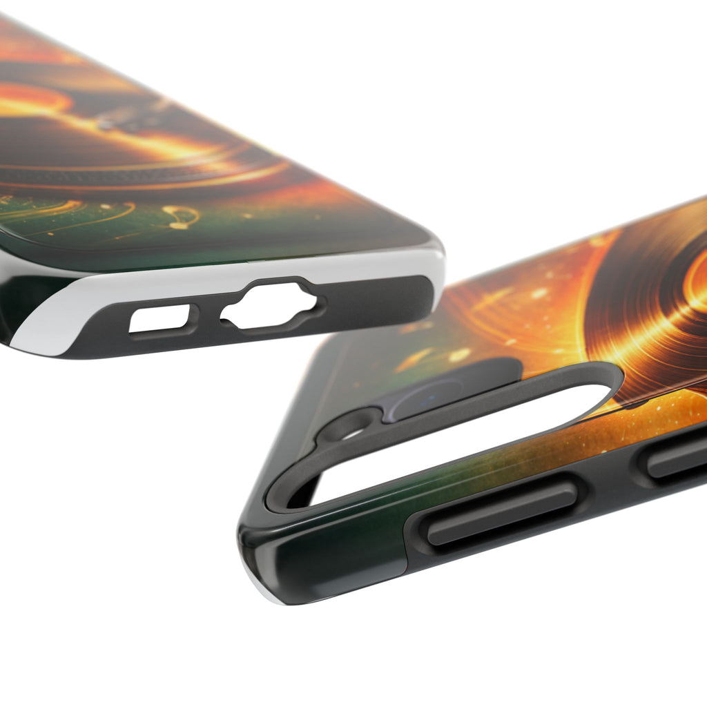 Golden Vinyl Grooves Tough Phone Case | Music Lover's Statement product image 86