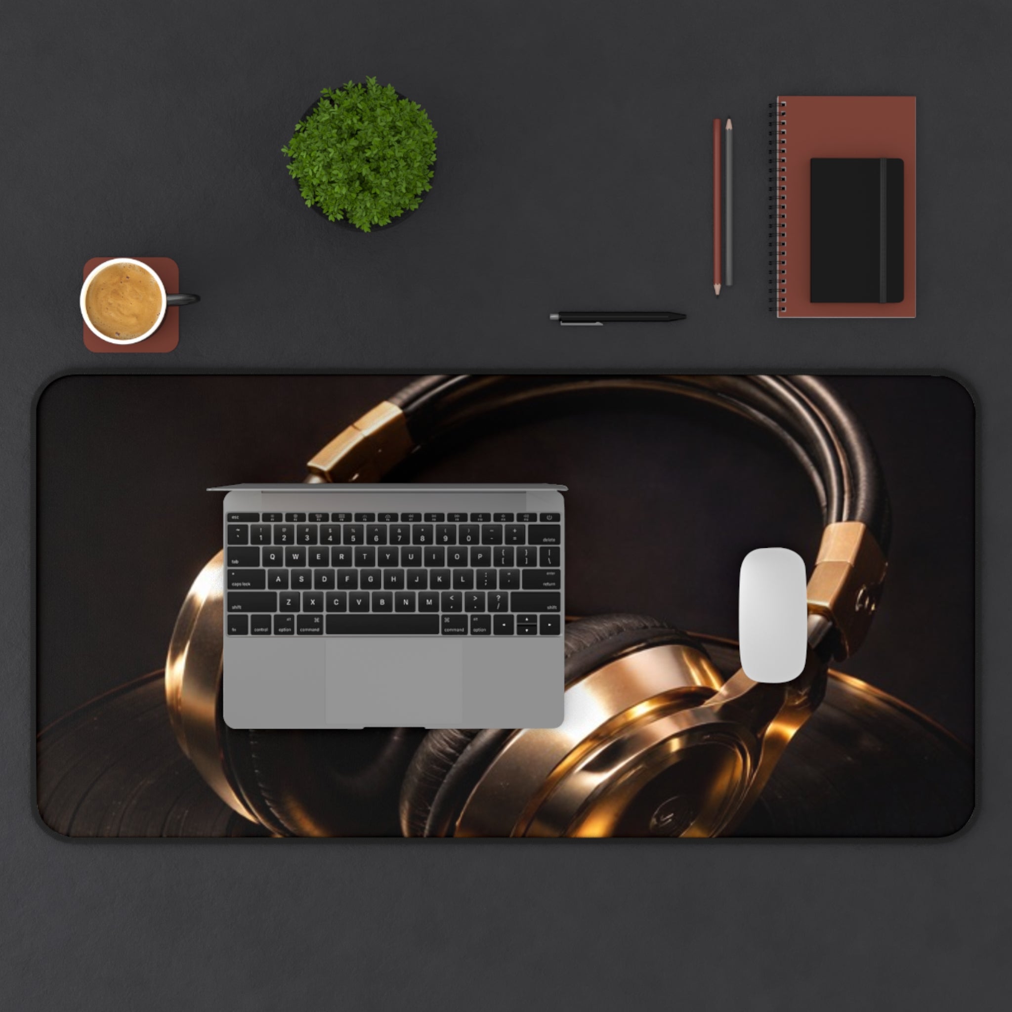Headphone Desk Mat – Premium Music-Themed Gaming & Office Mouse Pad