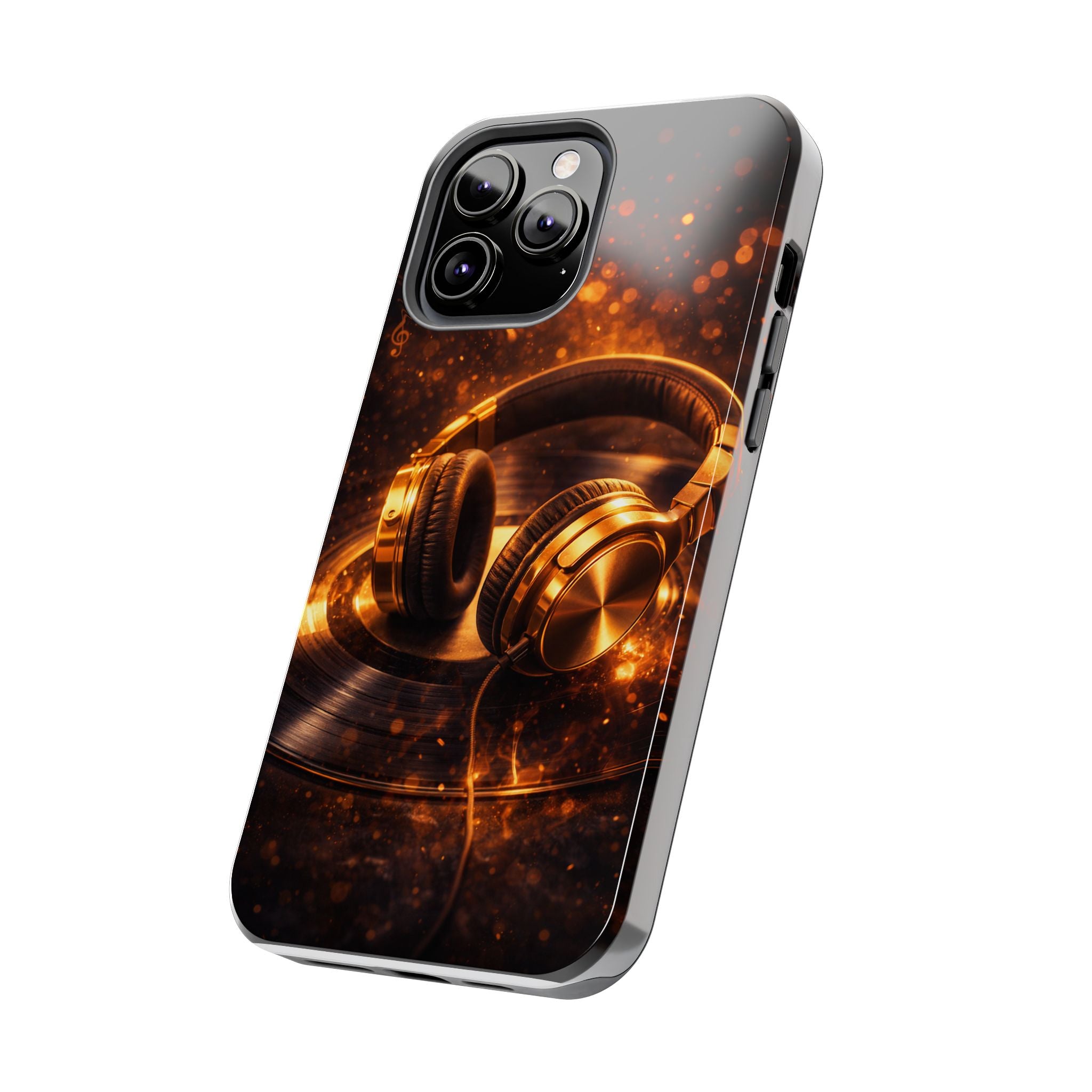 Gold Headphones Tough Phone Case | Music Lover Protective Case product image 64