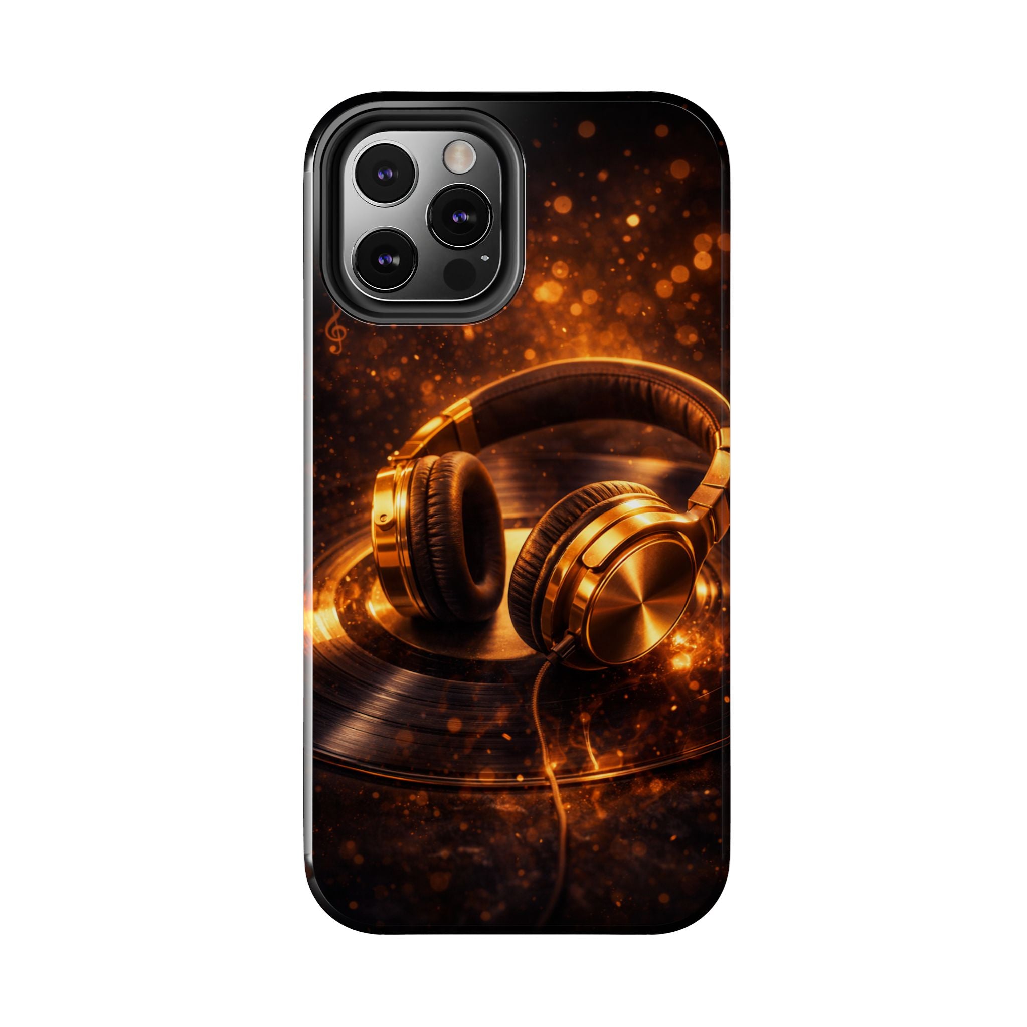 Gold Headphones Tough Phone Case | Music Lover Protective Case product image 48