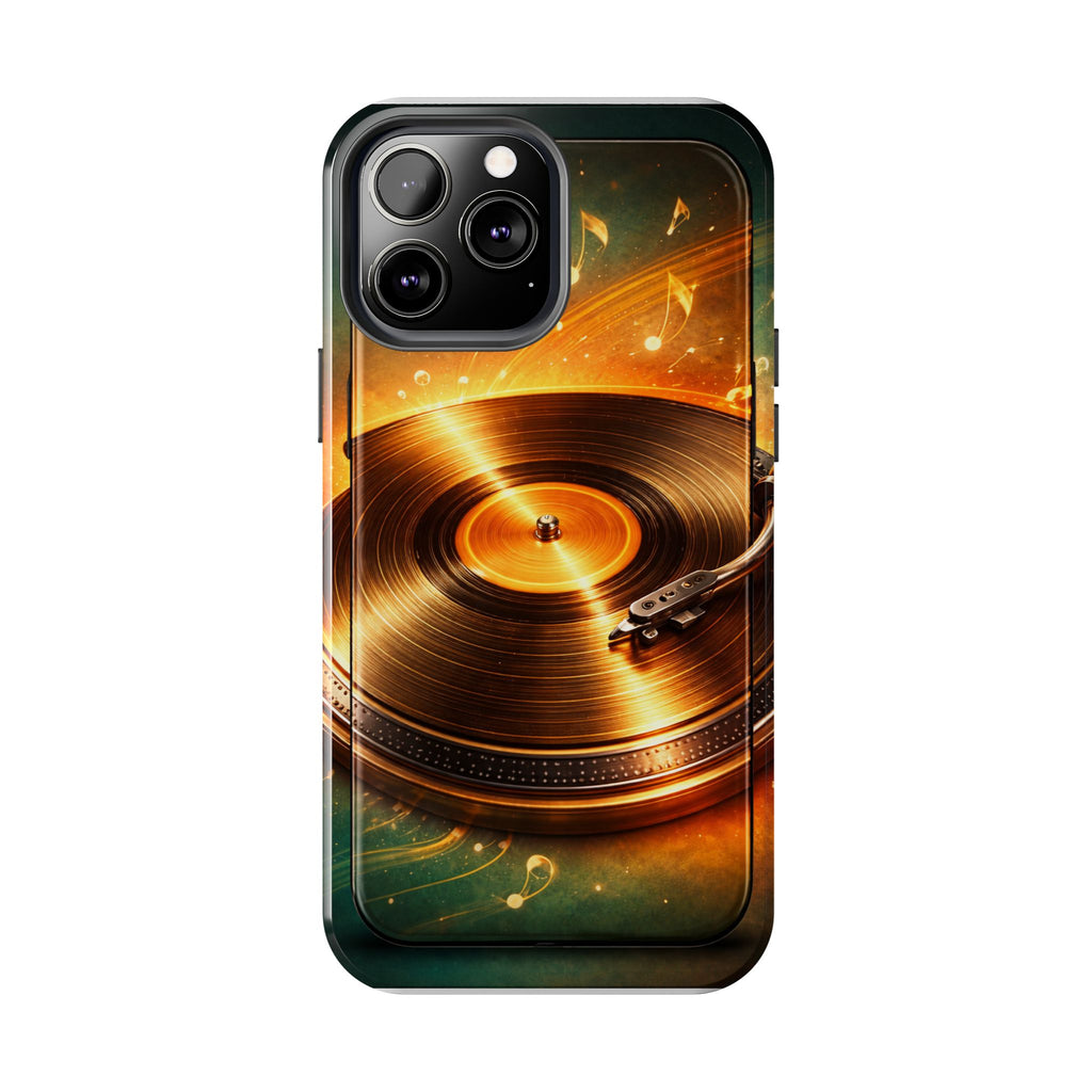 Golden Vinyl Grooves Tough Phone Case | Music Lover's Statement product image 63