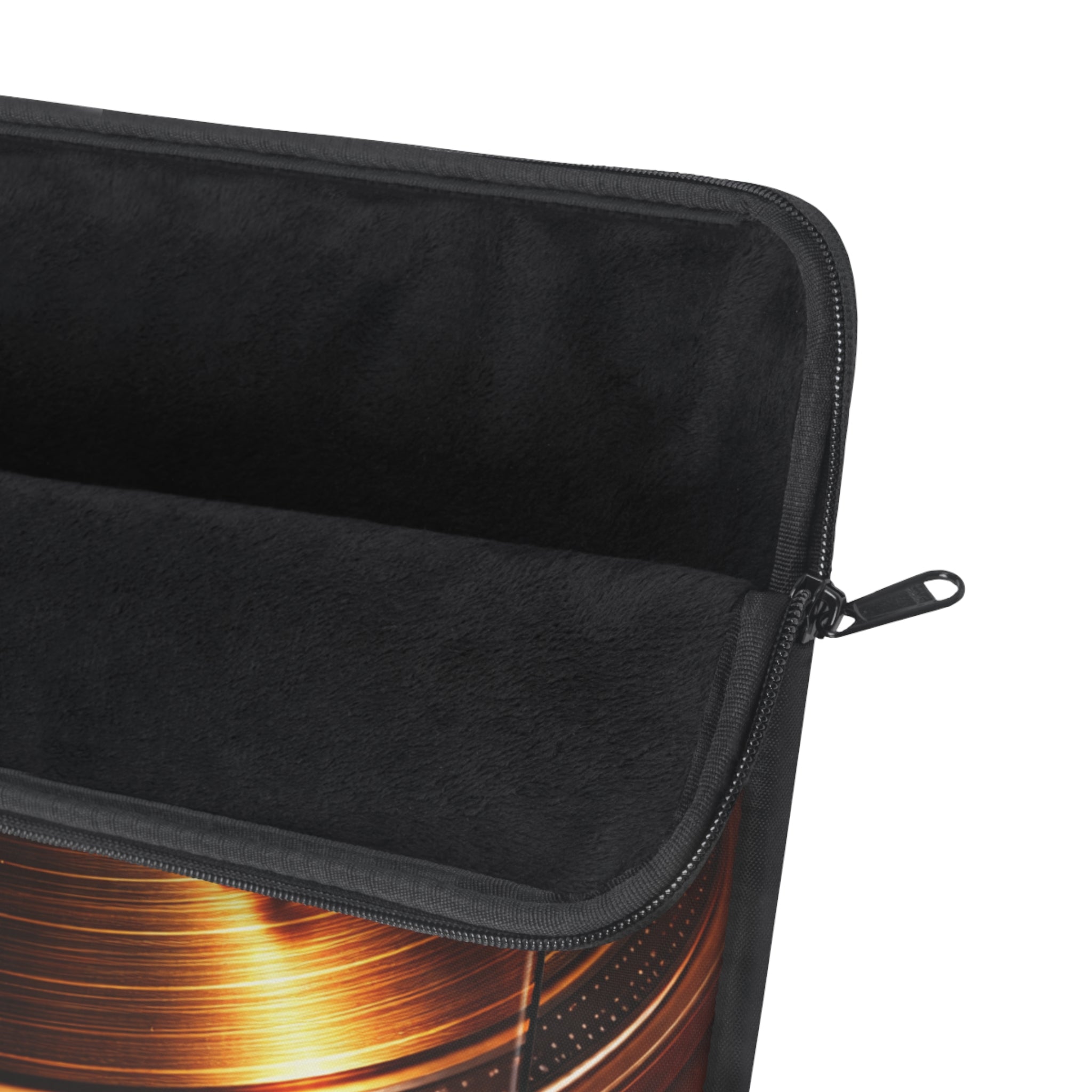 Golden Vinyl Grooves Laptop Sleeve | Groove on the Go product image 5