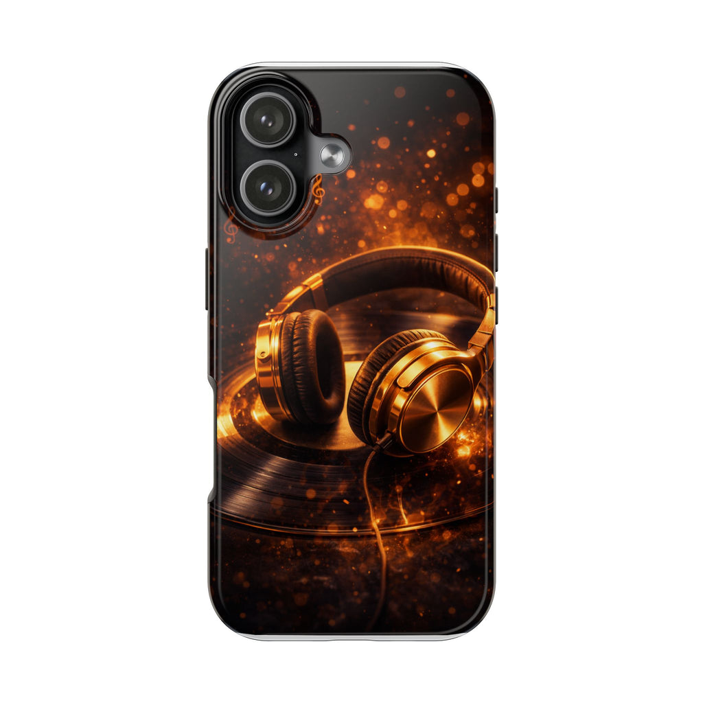 Gold Headphones Tough Phone Case | Music Lover Protective Case product image 29