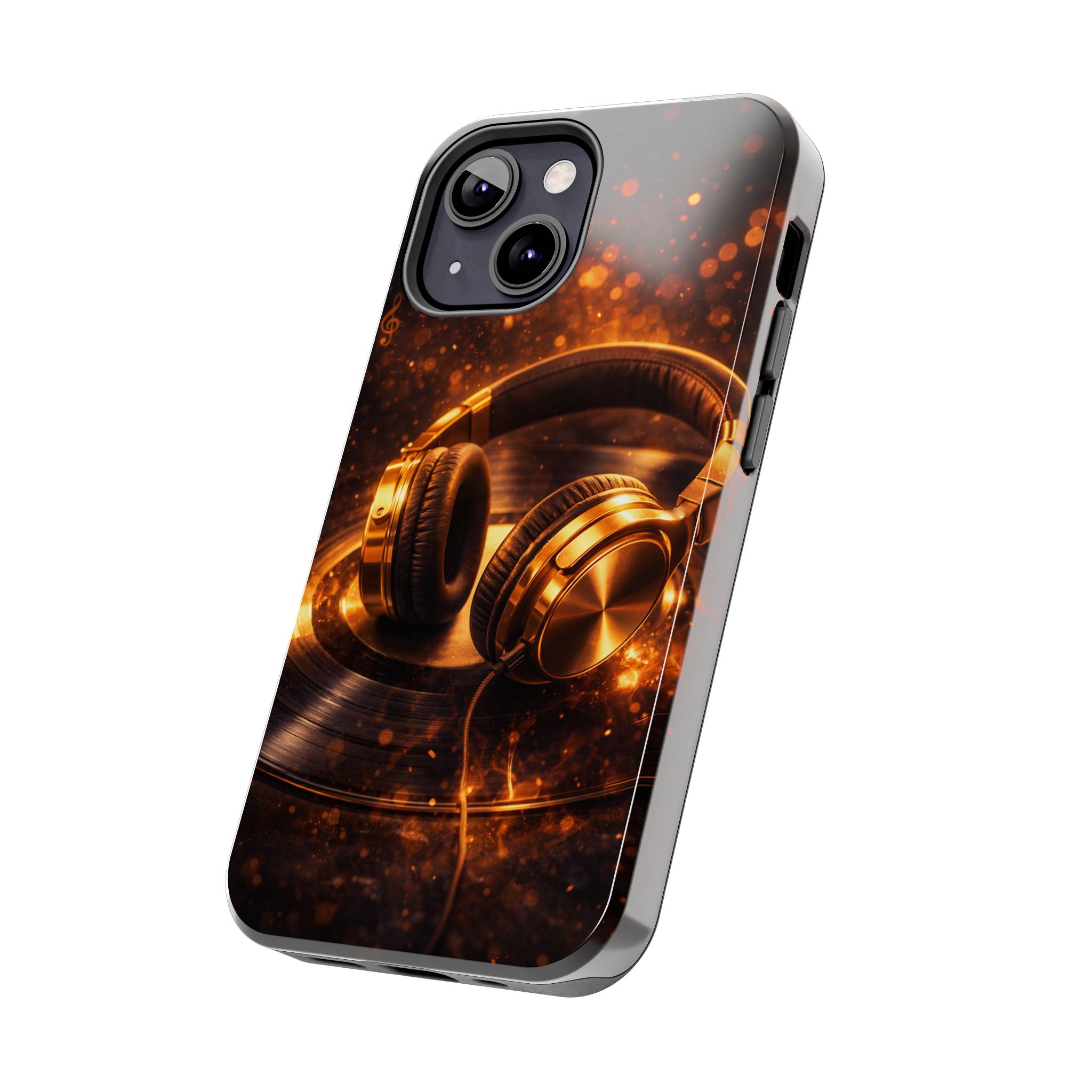 Gold Headphones Tough Phone Case | Music Lover Protective Case product image 58