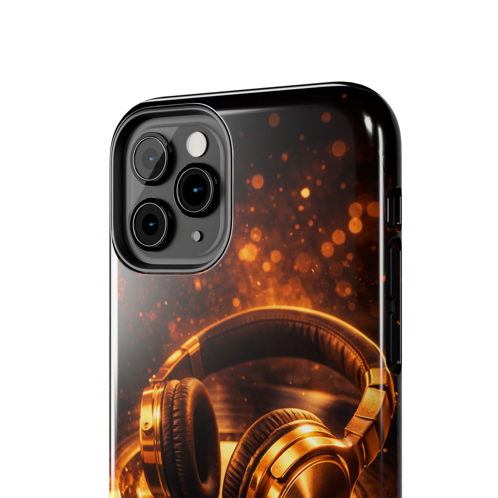 Gold Headphones Tough Phone Case | Music Lover Protective Case product image 38