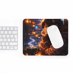Cozy Rainy Night Anime Mouse Pad — Girl with Headphones & Coffee Desk Mat product image 4