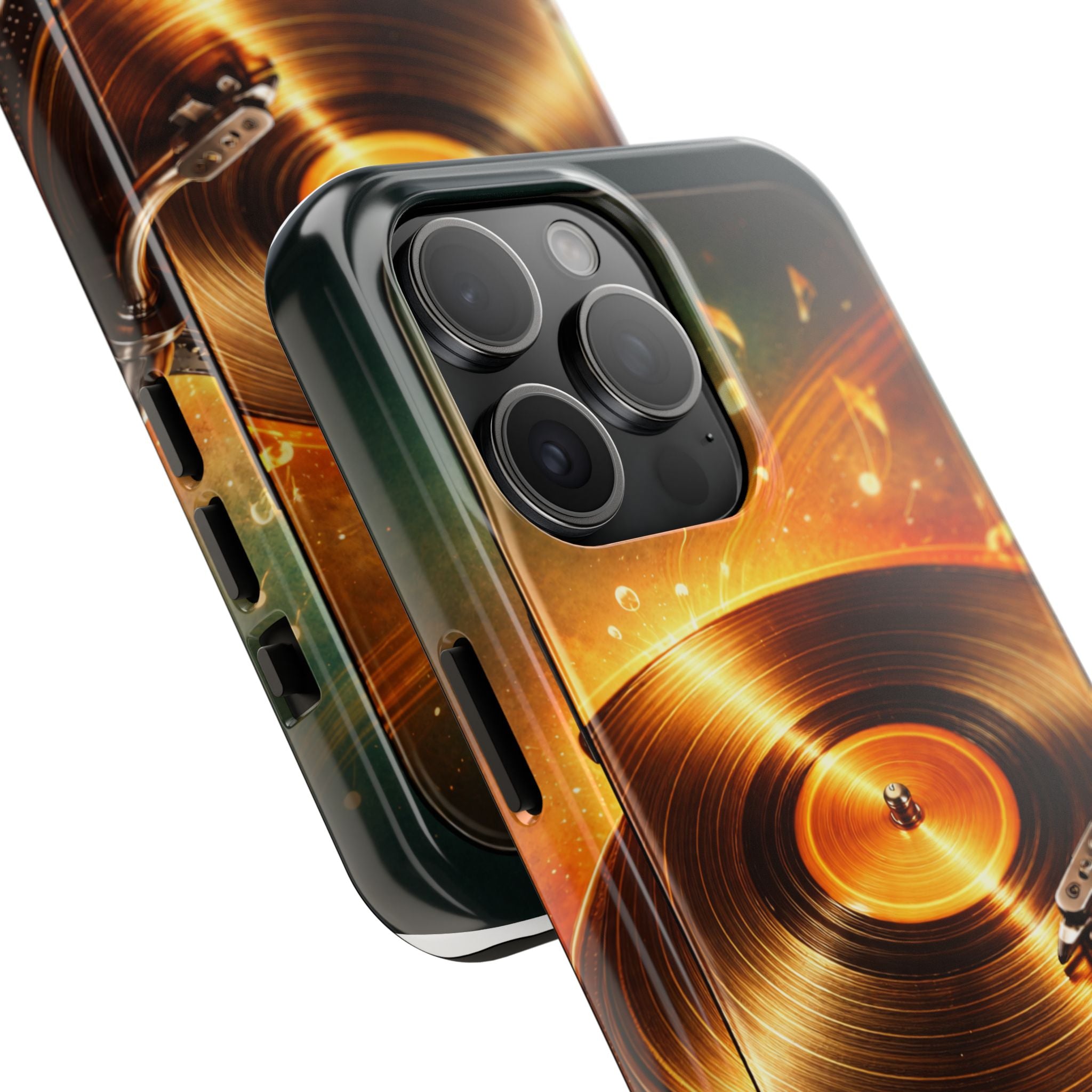 Golden Vinyl Grooves Tough Phone Case | Music Lover's Statement product image 79
